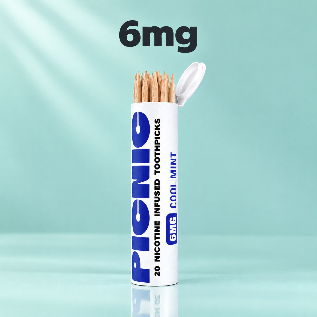 Picnic 6mg nicotine toothpicks — Cool Mint tube