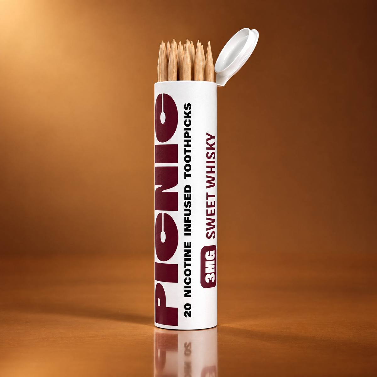 Picnic Sweet Whiskey 3mg nicotine toothpicks — single tube, 20 picks