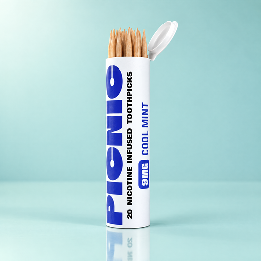 Picnic Cool Mint 9mg nicotine toothpicks — single tube, 20 picks