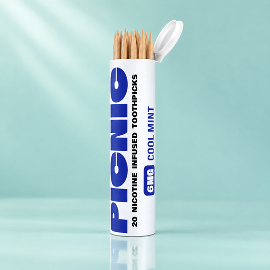 Picnic Cool Mint 6mg nicotine toothpicks — single tube, 20 picks