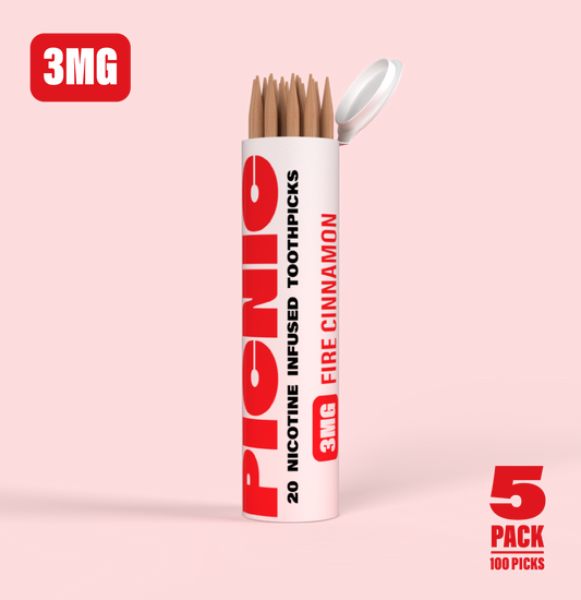 3MG Fire Cinnamon - Pack of 5 (100 Picks Total)
